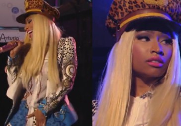 Nicki Minaj w panterce łapie się za krocze...